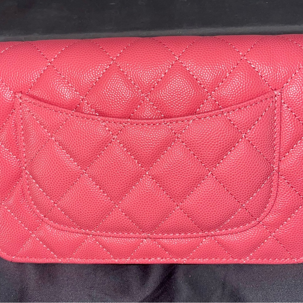 Chic Quilted Pink Leather Clutch